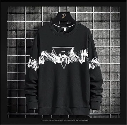 Mash Fabrics Full Sleeve T-Shirt (M, BLACK)